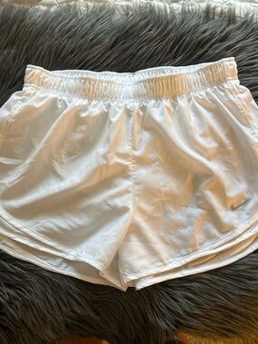 Nike White Women's Running Shorts with Elastic Waistband